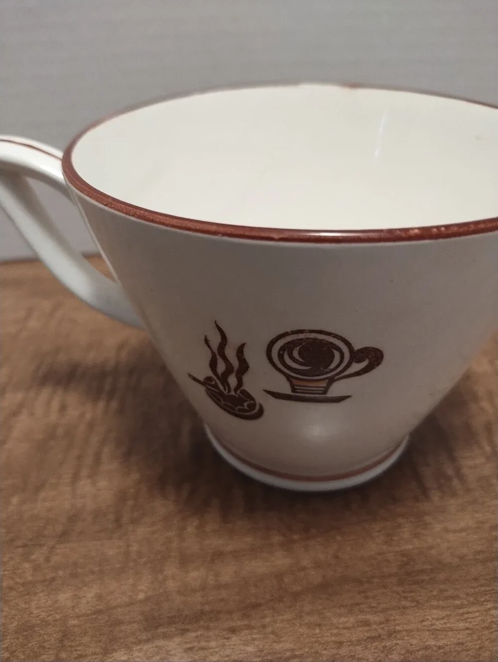 Vintage Tilso Coffee Time Ceramic Mug - Brown & Cream